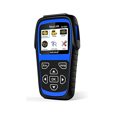 NEXAS NL102 Plus Diesel Heavy Duty Trucks Scanner DPF Regenerate Oil Light Reset for Truck Car and Truck 2 in 1 Code Reader