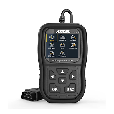ANCEL FD500 OBD2 Scanner Automotive Scanner Ford Lincoin Mercury Full System ABS SRS Transmission EPB BMS Oil ETC TPMS PCM KAM Throttle Reset