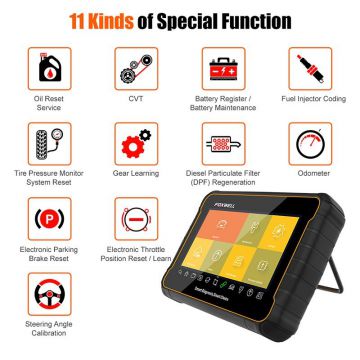 FOXWELL GT60 Automotive OBD2 Scan Tool Android Tablet Diagnostic OBD ii Scanner 7” Touchscreen All System Scanning with 19 Reset Functions-Obdzon-1