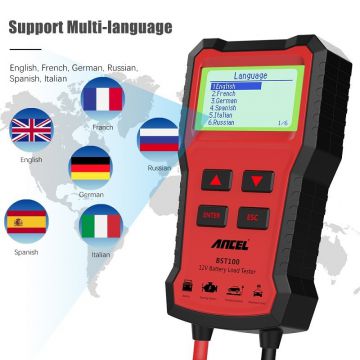 ANCEL BST100 Car Battery Charger Tester Analyzer 12V 2000CCA Voltage Battery Test Car Charging Circut load Tester Tools -Obdzon-3