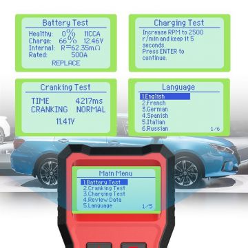 ANCEL BST100 Car Battery Charger Tester Analyzer 12V 2000CCA Voltage Battery Test Car Charging Circut load Tester Tools -Obdzon-2