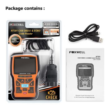 FOXWELL NT301 OBD2 Scanner Professional Mechanic OBDII Diagnostic Code Reader Tool for Check Engine Light-Obdzon-4
