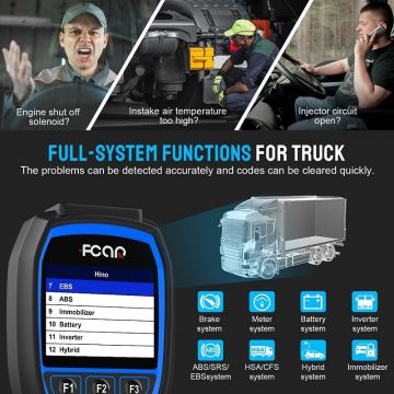FCAR F506 Heavy Duty Truck Scanner Full-systems Diagnostic Tool For Truck HD Diesel Scanner -Obdzon-1