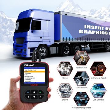 LAUNCH CReader HD Plus Heavy Duty Truck Obd2 Diagnostic Scanner Communication Truck Code Reader-Obdzon-1