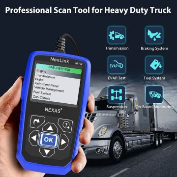 NEXAS NL102 Heavy Duty Truck Scanner  OBD/EOBD+HDOBD Diagnostic Scan Tools Engine ABS Transmission Check Trucks Cars 2 In 1 Codes Reader-Obdzon-1