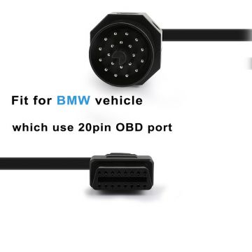 FOXWELL OBDII Adapter for BMW 20 Pin to OBD2 16 PIN Female Connector e36 e39 X5 Z3 for BMW 20pin-Obdzon-1