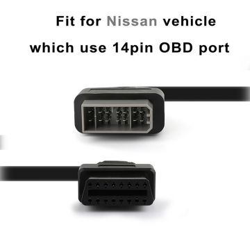 FOXWELL OBD2 Cable For Nissan 14 Pin Male To 16 Pin Female OBD2 OBDII Diagnostic Tool Adapter-Obdzon-2