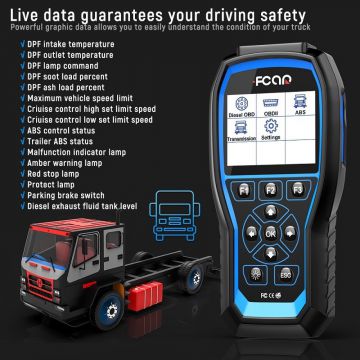 FCAR F507 Heavy Duty Truck Scanner with ABS Transmission OBDII Code Reader Full System Diagnostic Scan Tool For Truck-Obdzon-5