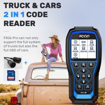 FCAR F506 Pro Heavy Duty Truck Scanner Full-Systems OBD2 Code Reader DPF Reset for Truck and Car-Obdzon-1