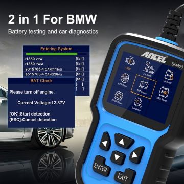 ANCEL BM500 Obd2 Scanner for BMW MINI All Systems Scanner Diagnostics with Battery Registration CBS EPB ETC BMS Oil Reset PCM-Obdzon-2