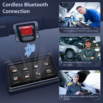 ANCEL X6 HD Heavy Duty Truck Bluetooth Scanner Professional Wireless Enhanced Diesel Dianostics Tool Full Systems Truck Code Reader-Obdzon-2