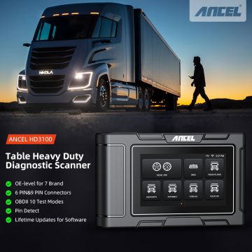 ANCEL HD3100 Heavy Duty Diesel Truck Scanner Full System Pin Detect OBD2 Automotive Scanner Car 2 in 1 Diagnostic Tool-Obdzon-1