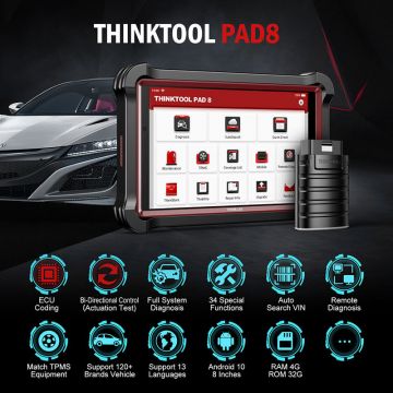 THINKCAR THINKTOOL PAD 8 Bi-directional Tool TPMS Make A/F Adjust All System ECU Coding With 34 Special Reset Functions-Obdzon-1