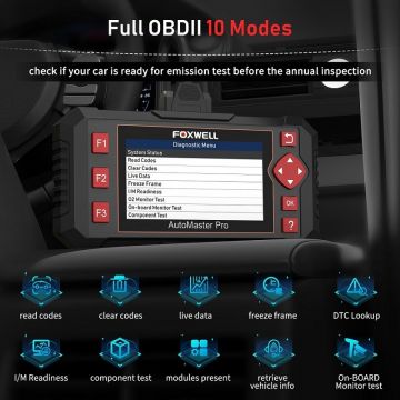 FOXWELL NT604 Elite Enhanced 4 Systems Diagnostic Scanner Support Full OBDII 10 Modes  ABS SRS Transmission Check Engine-Obdzon-3