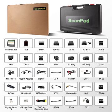 LAUNCH X431 V+ SCANPAD 101 Full Bidirectional OBD2 Scan Tool OEM All System Car Diagnostic Tool 31+ Service ECU Coding Scanner-Obdzon-4
