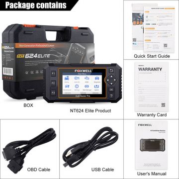 FOXWELL NT624 Elite OBD2 Scanner All Systems Car Diagnostic Scanner with with SAS Calibration ABS Bleeding Throttle Reset Oil Light and EPB Reset Service-Obdzon-4