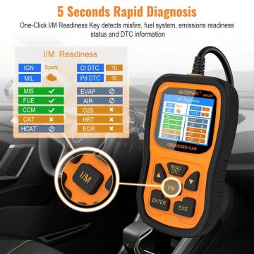 AUTOPHIX OM126P OBD2 Scanner Enhanced Vehicle Code Reader Auto Diagnostic Check Engine Light-Obdzon-3
