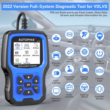 AUTOPHIX 7110 Full Systems Diagnostic Scan Tool Full Functions OBD2 Scanner Battery Registration Tool for All Volvo-Obdzon-1