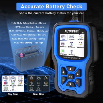 AUTOPHIX 7110 Full Systems Diagnostic Scan Tool Full Functions OBD2 Scanner Battery Registration Tool for All Volvo-Obdzon-4